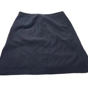 Tory Burch Women's Size 14 Navy Skirt Side Splits Zipper